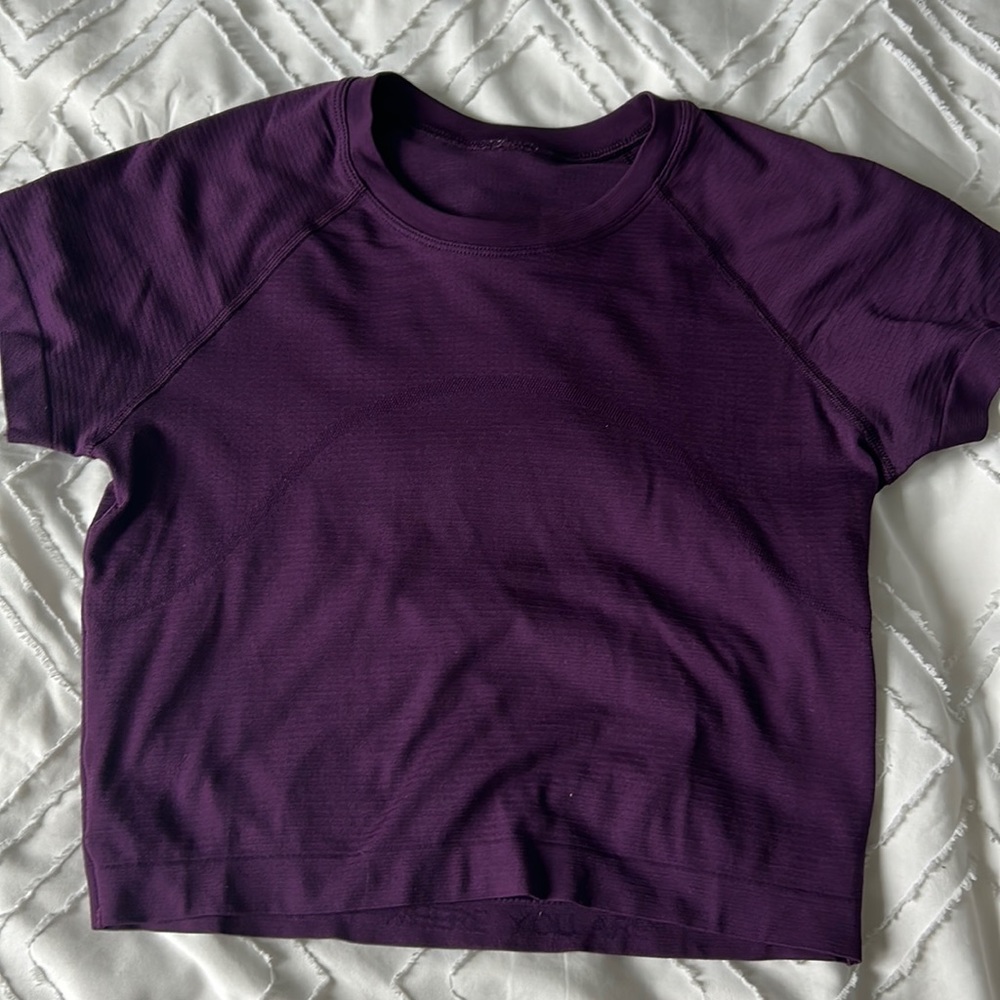 lululemon swiftly t shirt cropped
